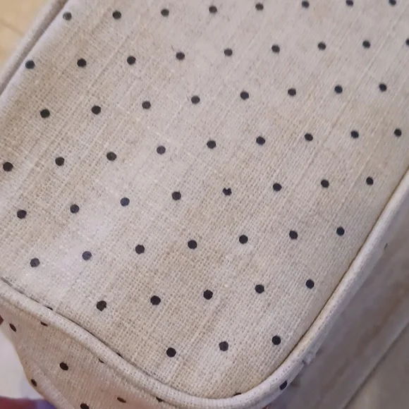 Kate Spade "Out to Lunch" Insulated Lunch Polka Dot Tote Bag/Cosmetic Bag - Picture 3 of 7